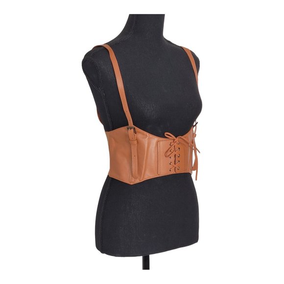 Brown Corset Harness belt LCF Suspender Leather Harness Belt (PLUS SIZE) - Picture 3 of 6